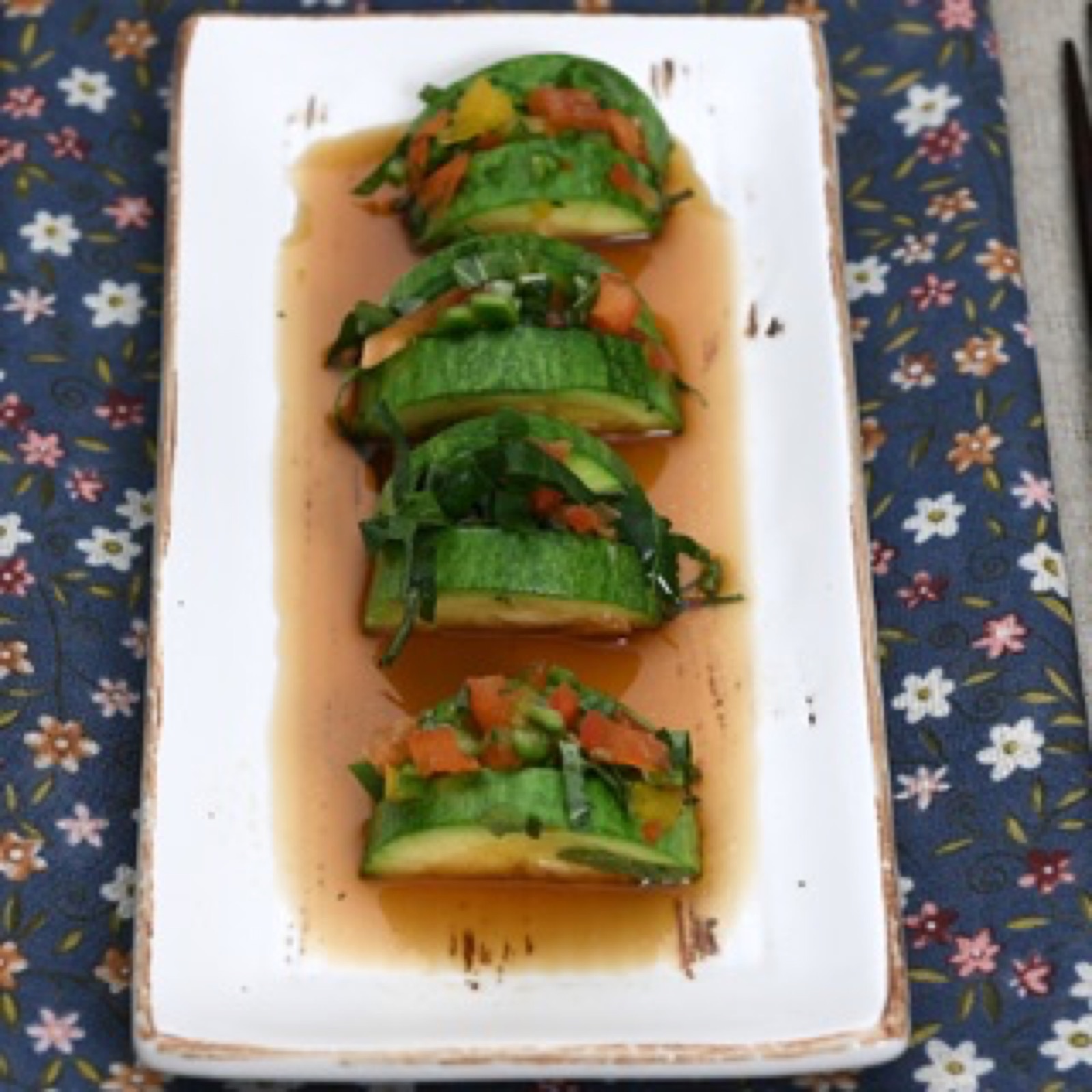 깻잎 애호박찜 완성 모습