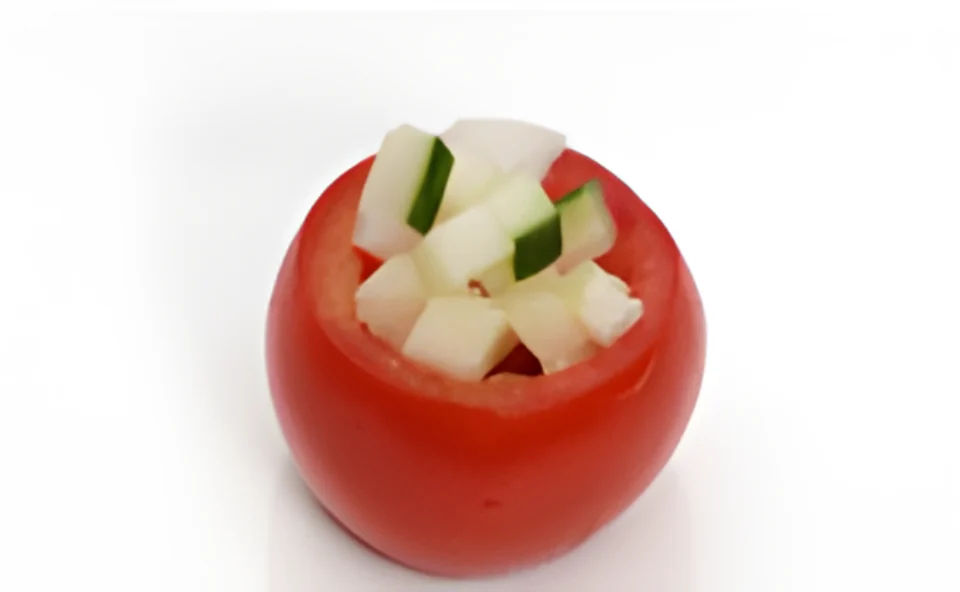채소를 채운 토마토컵 6단계 사진