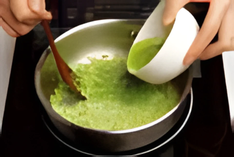 시금치 리조또 3단계 사진