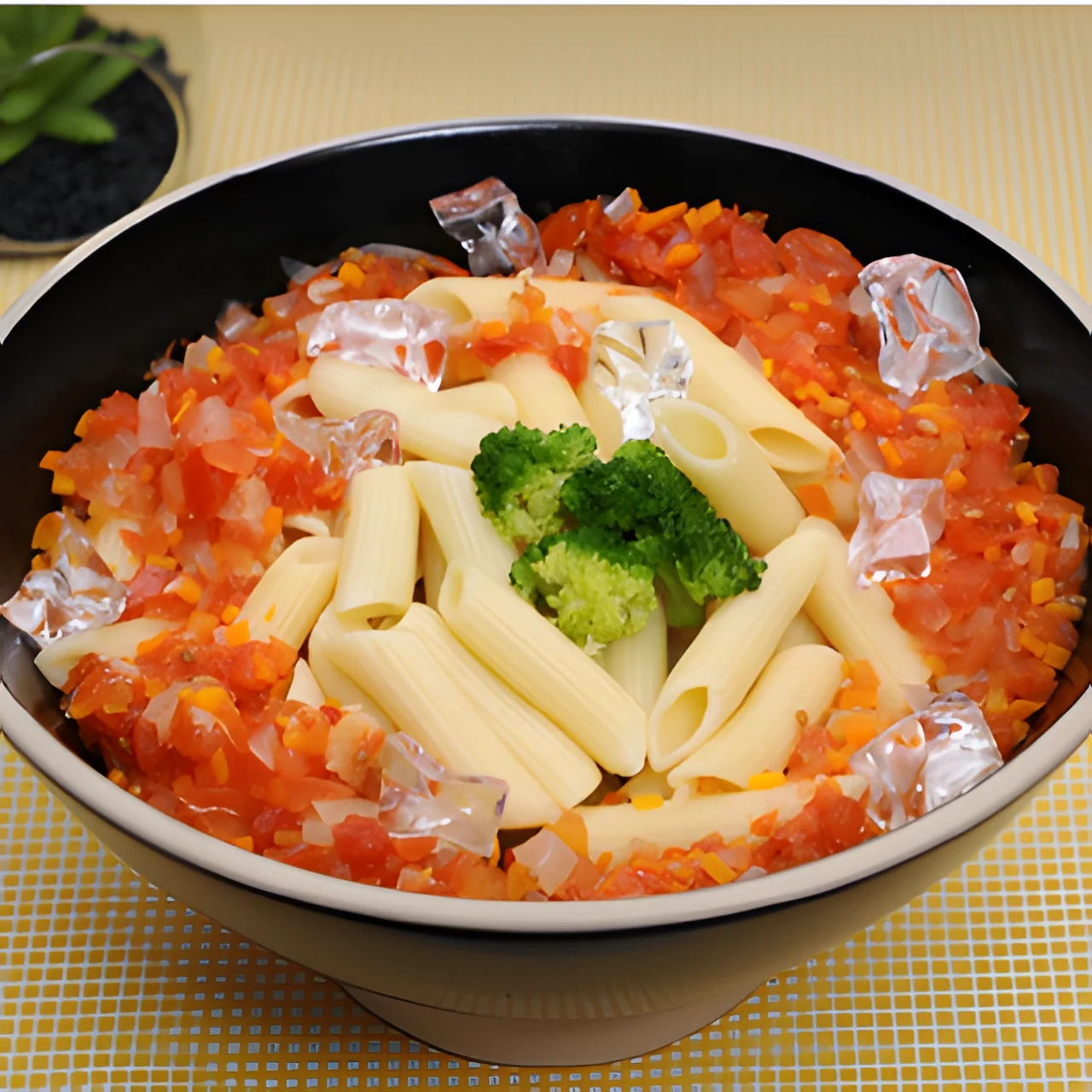 냉토마토파스타 완성 모습